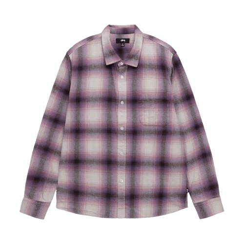 Stussy Bay Plaid Shirt 'Berry'