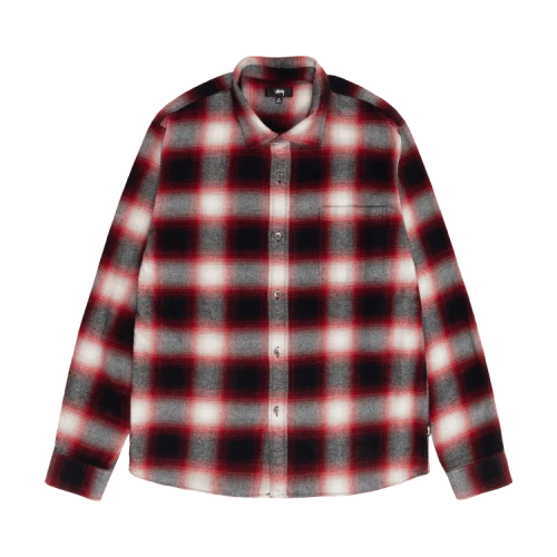 Stussy Bay Plaid Shirt 'Red'