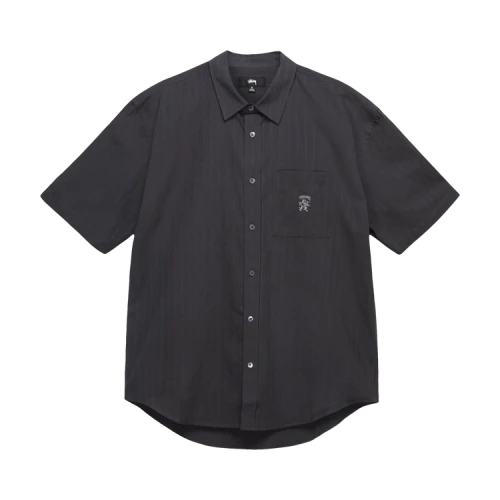 Stussy Boxy Striped Shirt 'Black Stripe'
