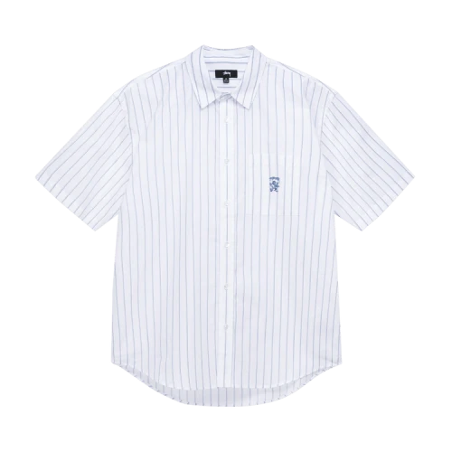 Stussy Boxy Striped Shirt 'White Stripe'