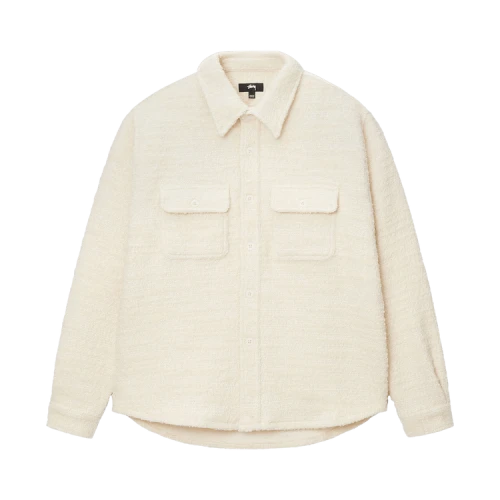 Stussy Boucle Wool Cpo Shirt 'Natural'