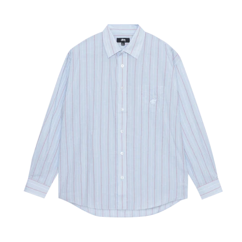 Stussy Classic Striped Shirt 'Light Blue'