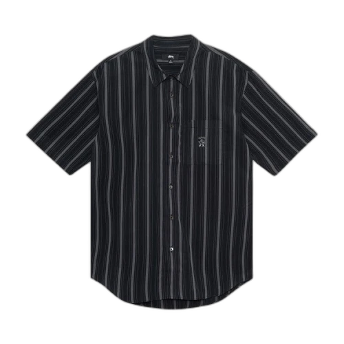 Stussy Boxy S/S Stripe Shirt Black