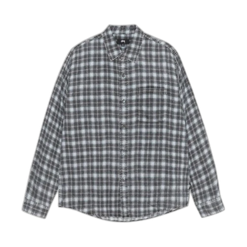 Stussy Matthew Printed Plaid Shirt Blue