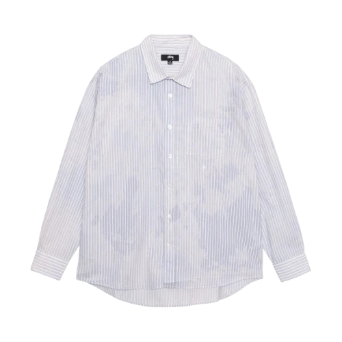 Stussy Classic L/S Shirt Bleached Poplin Shirt Blue