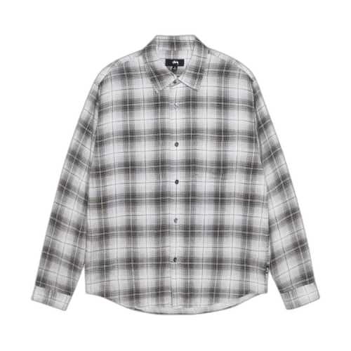 Stussy Matthew Printed Plaid Shirt Brown