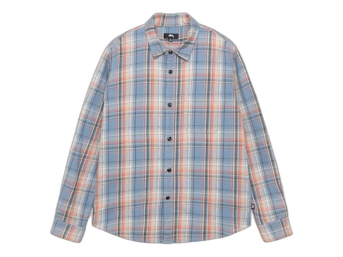 Stussy Dan Washed Cotton Plaid Shirt Green