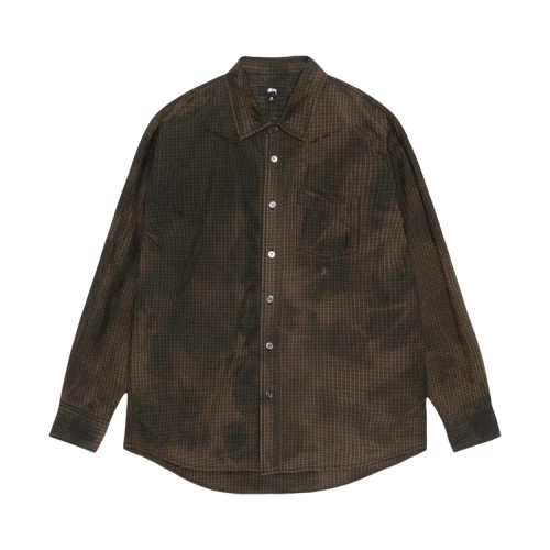 Stussy Classic Sprayed Long-Sleeve Shirt 'Tan'