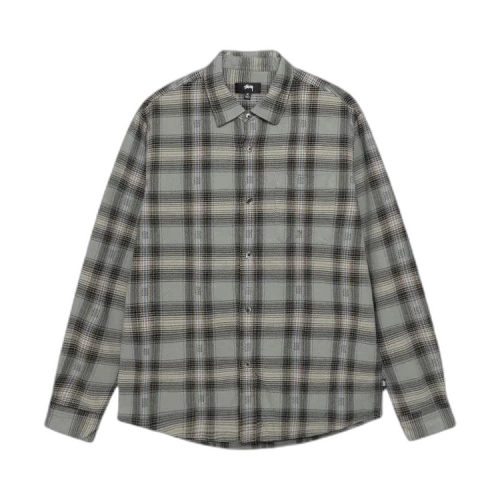 Stussy Motif Plaid Shirt 'Grey'