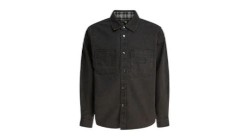 Stussy Heavy Washed Canvas Shirt Black