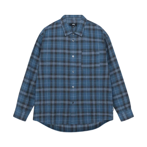 Stussy Beach Plaid Shirt Blue