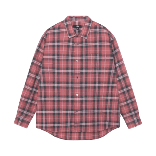 Stussy Beach Plaid Shirt 'Red'