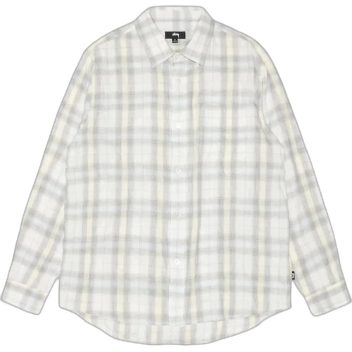 Stussy Beach Plaid Shirt Off White