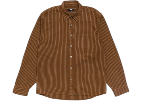 Stussy Oxford Shirt Brown Stripe