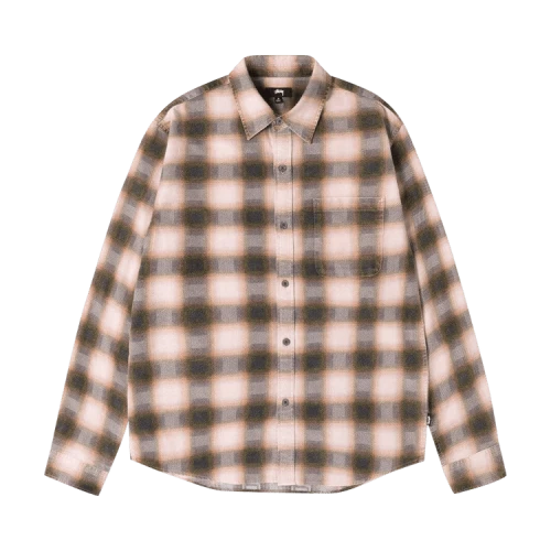 Stussy June Plaid Shirt Rose