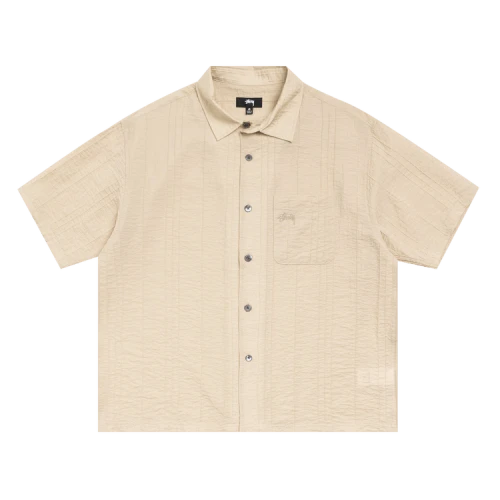 Stussy Pleated Textured Shirt 'Tan'