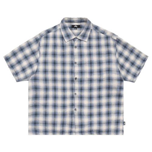 Stussy Liam S/S Plaid Shirt Blue
