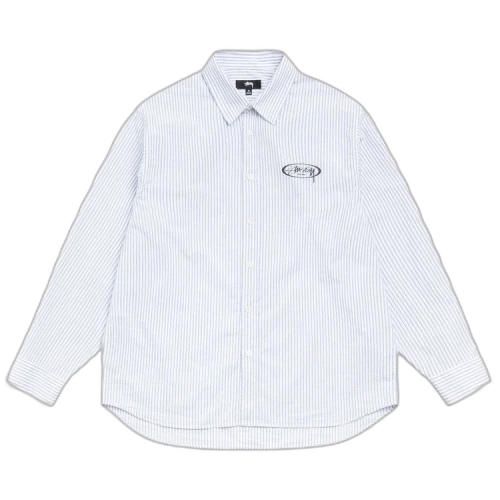 Stussy Standard Logo Shirt 'Blue Stripe'