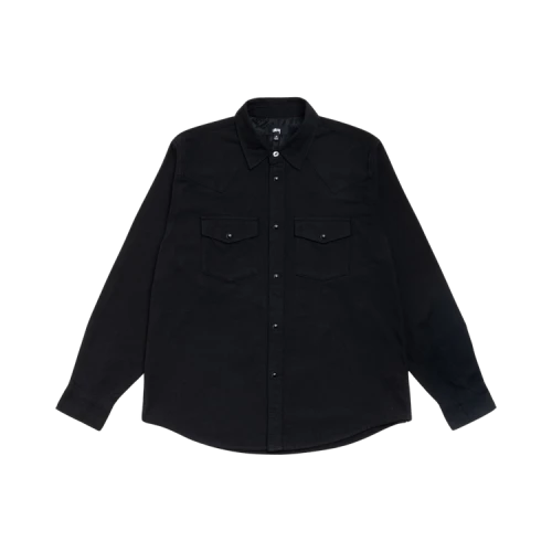 Stussy Cotton Silk Western Shirt 'Black'