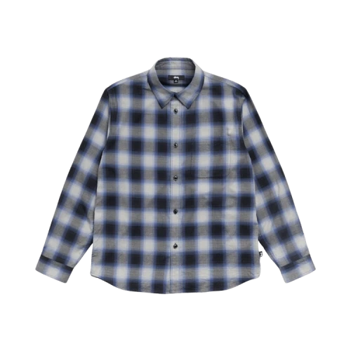 Stussy Beach Ombre Plaid Shirt 'Black'