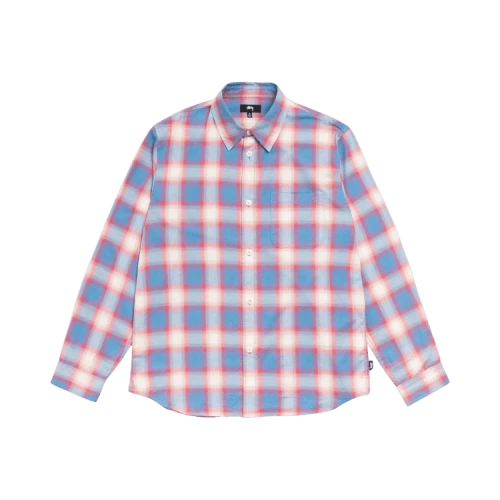 Stussy Beach Ombre Plaid Shirt 'Blue'
