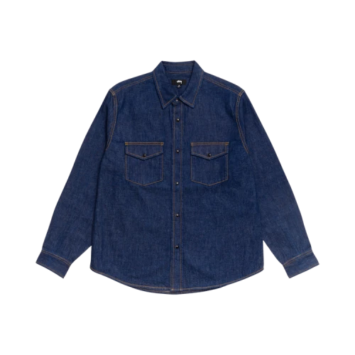 Stussy Denim Western Shirt 'Dark Denim'