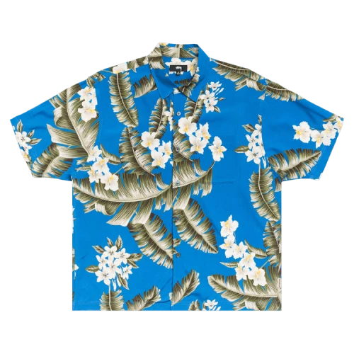Stussy Hawaiian Floral SS Shirt 'Blue'