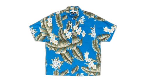 Stussy Hawaiian Floral SS Shirt Blue