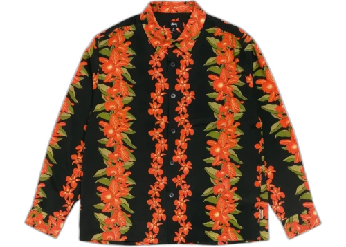 Stussy Hawaiian Floral Shirt Black