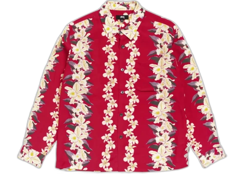 Stussy Hawaiian Floral Shirt Red