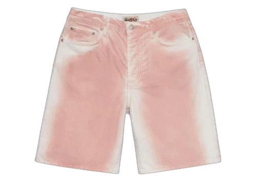 Stussy Spray Dye Big Ol' Shorts Faded Pink