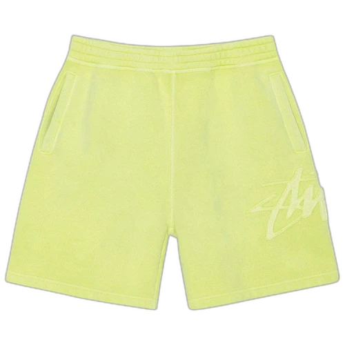 Stussy Tonal Applique Fleece Short Lime