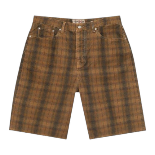 Stussy Big Ol' Canvas Plaid Short Brown