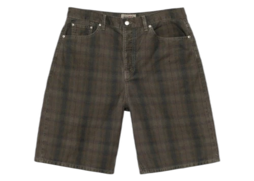 Stussy Big Ol' Canvas Plaid Short Olive