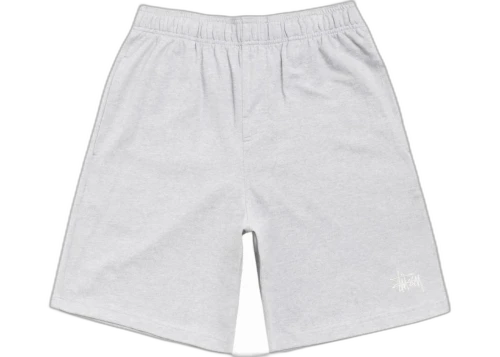 Stussy Stock Logo Shorts Gray Heather