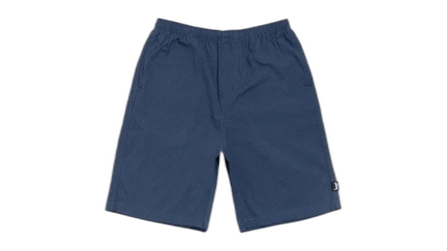 Stussy Baggy Seersucker Beach Short Blue