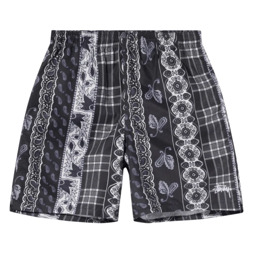 Stussy Paisley Plaid Stock Water Short 'Black'