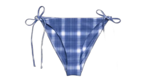 Stussy Women's Side Tie Bikini Bottom Navy Plaid
