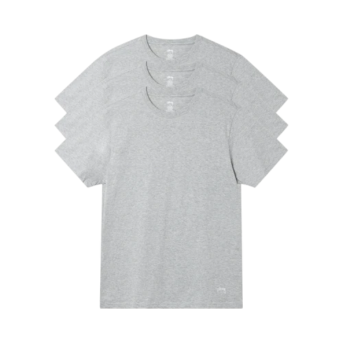 Stussy Undershirt (3 Pack) 'Grey Heather'