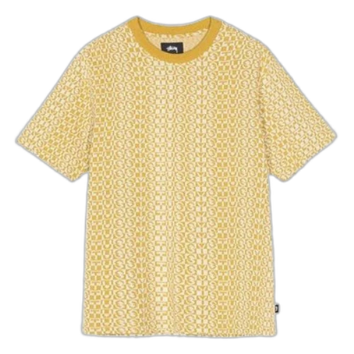 Stussy Alphabet Printing Short Sleeve Yellow