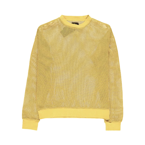 Stussy Pig Dye Cotton Mesh Crew 'Gold'