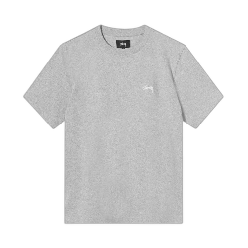 Stussy Stock Logo Tee 'Grey Heather'