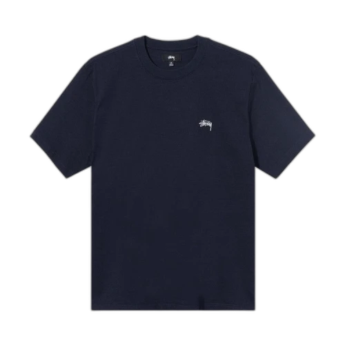 Stussy Stock Logo Short-Sleeve Crew 'Navy'