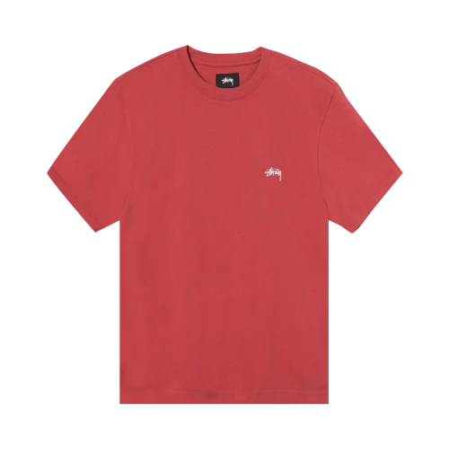 Stussy Stock Logo Tee 'Red'