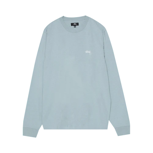 Stussy Stock Logo Long-Sleeve Crew 'Slate'