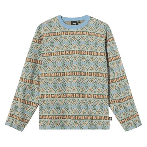 Stussy Giza Long-Sleeve Crew 'Blue'