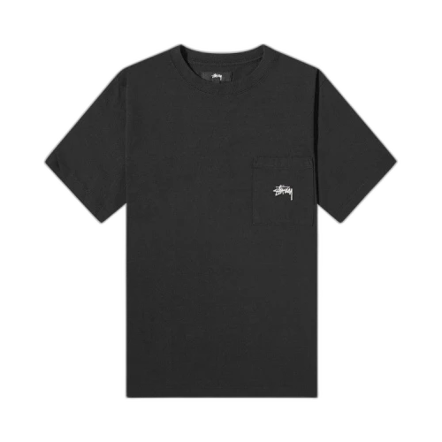 Stussy Stock Logo Pocket Tee 'Black'