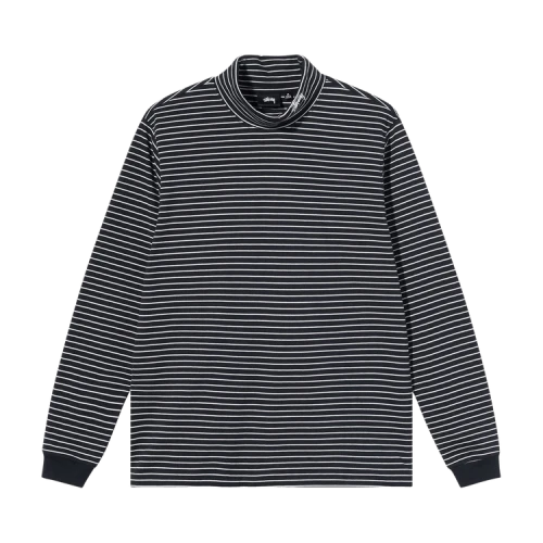 Stussy Striped Turtleneck Long-Sleeve Jersey 'Black'