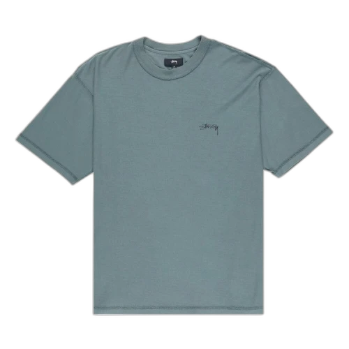 Stussy Pigment Dyed Inside Out Crewneck T-Shirt 'Teal'