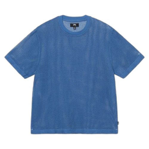 Stussy Cotton Mesh L/S Crew Ocean Blue